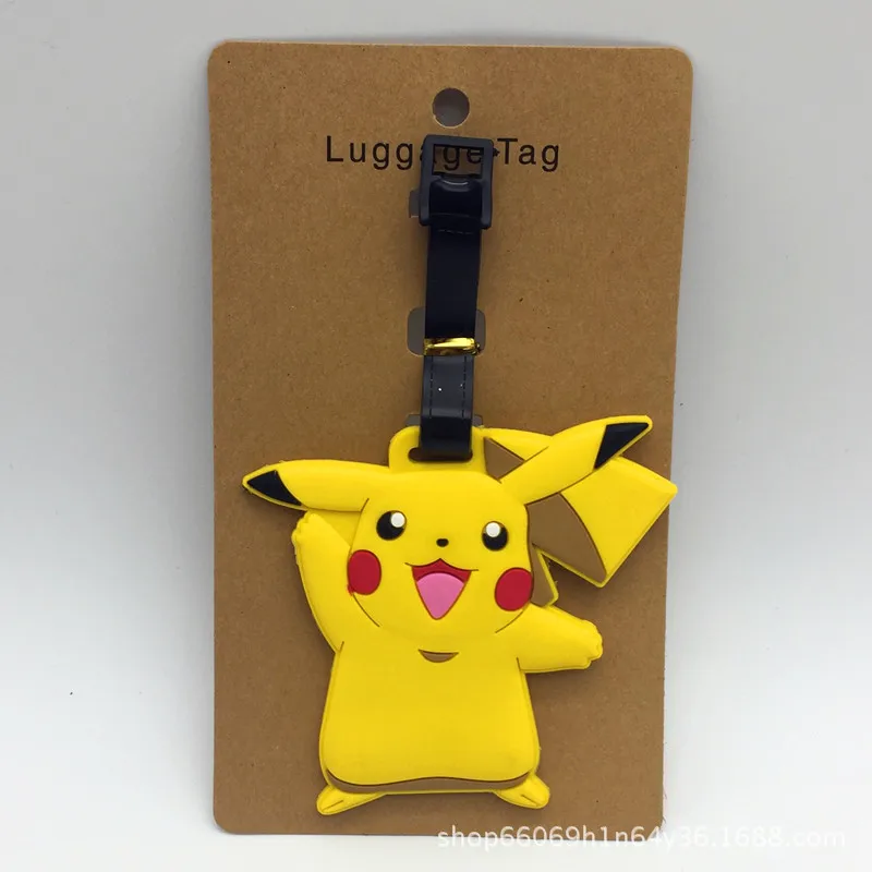 

Pokemon Pet Elf Tag Pokemon Pikachu Silicon Baggage Tag Case Cartoon Travel Card