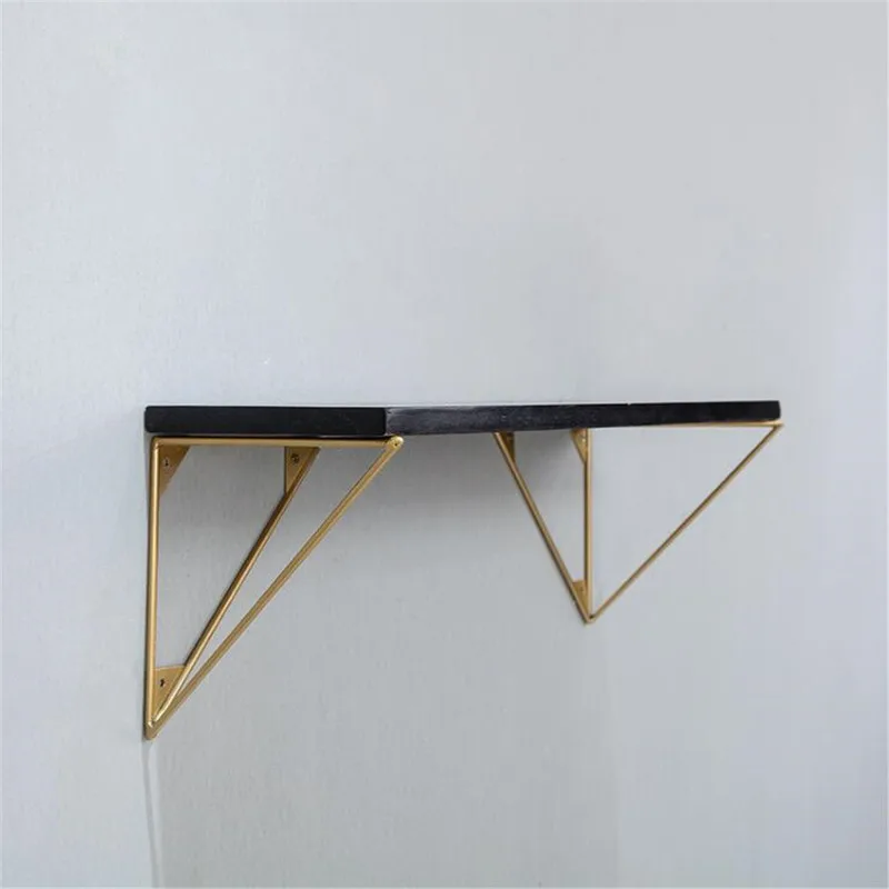 

Triangle Angle Bracket Bulkhead Bracket Golden Furniture Clapboard Storage Rack Wall Shelf Mounted Bearing Support Decor Fitting