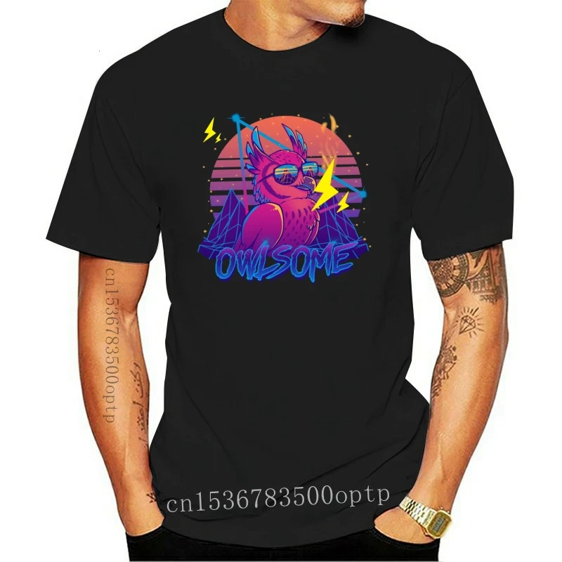 

Owlsome - Owl Awesome Bird Retrowave 80s - T-Shirt