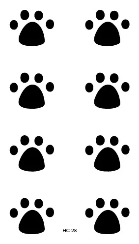 Водостойкие временные татуировки наклейки милый медведь лапы отпечатки