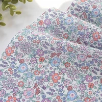 142x50cm cotton high count floral sewing fabric making clothes dresses childrens clothing summer dress shirt handmade cloth