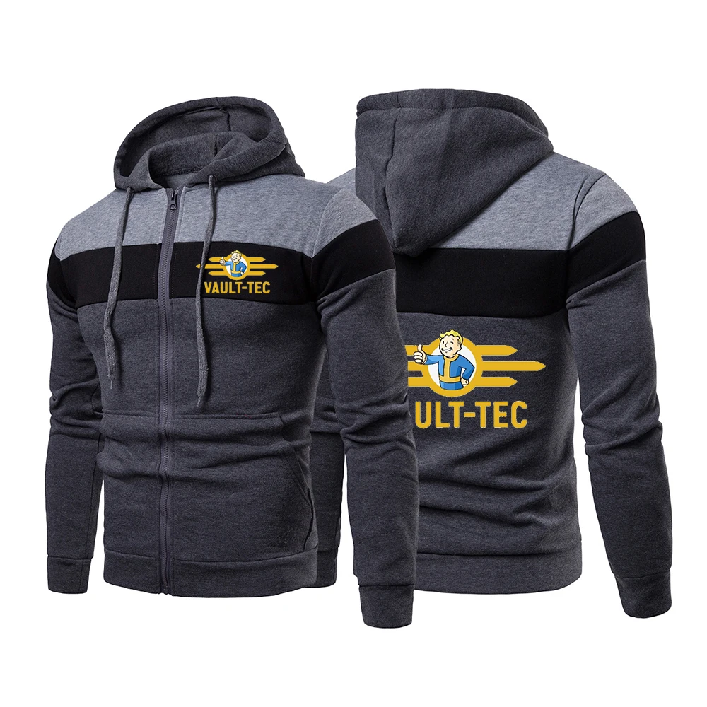 Мужской свитшот с капюшоном и длинным рукавом на молнии |