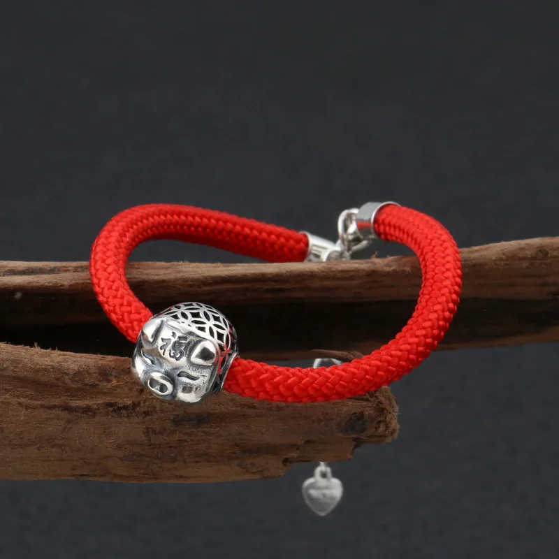 Подлинный 925 пробы серебряные ювелирные изделия модные простые свинки красная