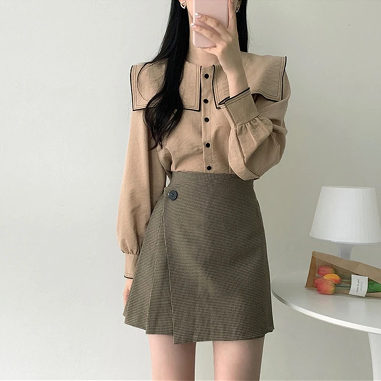 2021 новая весенняя Осенняя Женская юбка с эластичной резинкой на талии