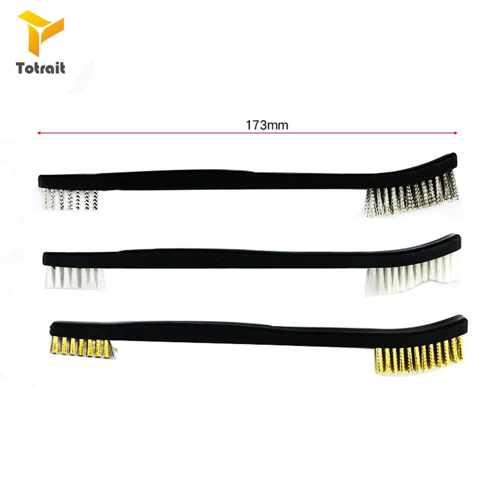 Тактические 3 шт стальная проволока щетка и 4 нейлоновые палочки набор для чистки