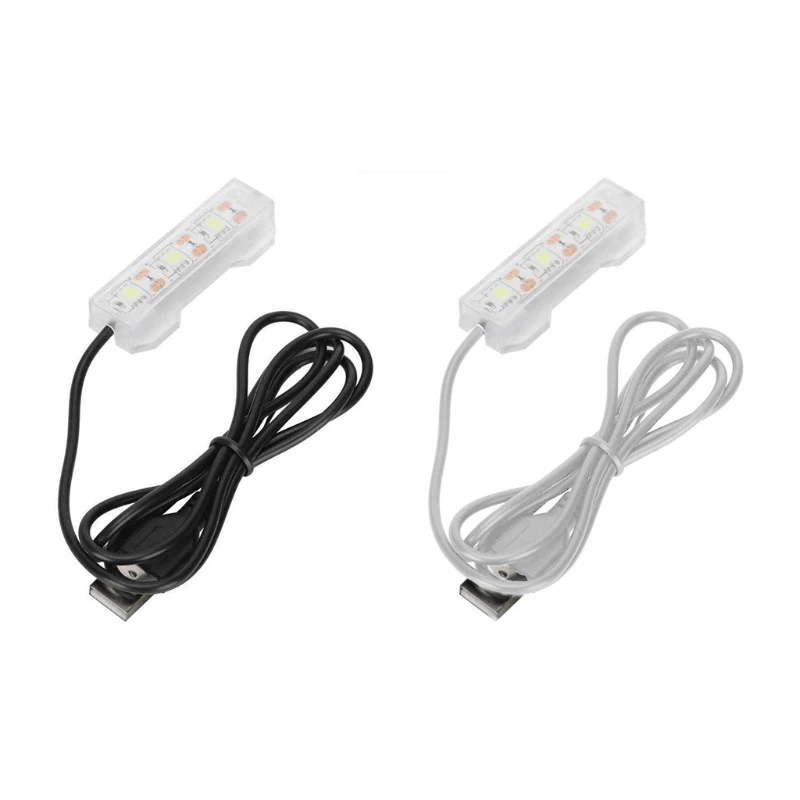 

2 Inch Easy to Use LED Aquarium Light for Small Tank Great for Night Viewing Portable Cool White LEDs Aquatic Plant Ligh