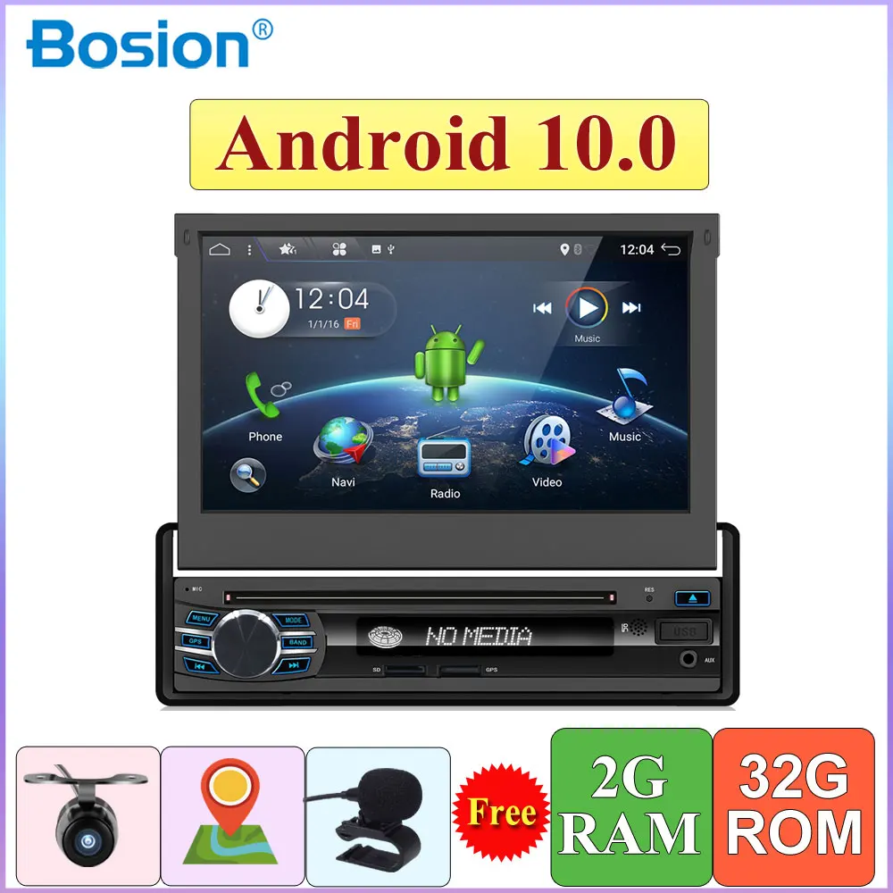 1din android 10 0 автомобильный аудио DVD плеер + радио GPS навигация авторадио рулевое
