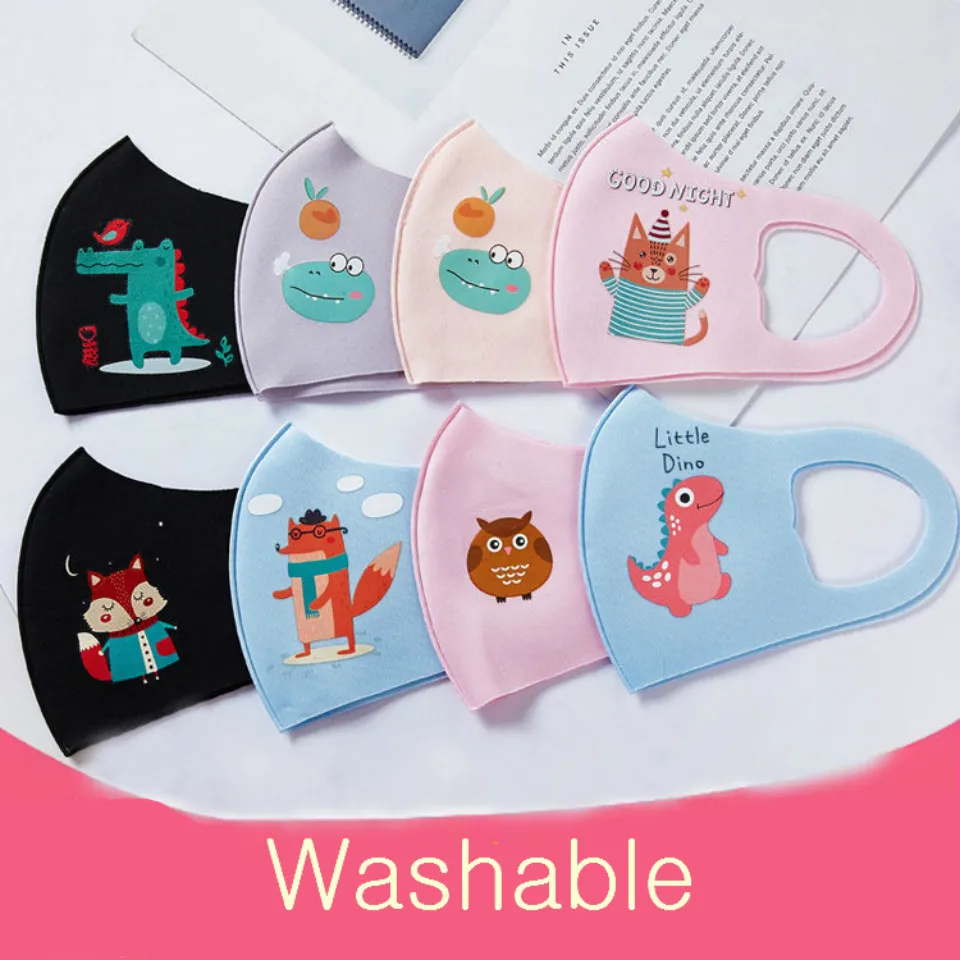 Противопылезащитная детская маска из хлопка милые многоразовые респираторы с