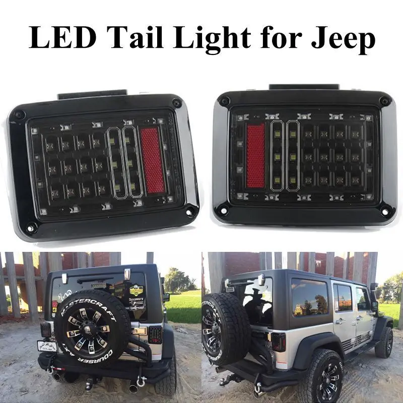07 16 Wrangler JK черный светодиодный задний фонарь светильник тормоза поворота
