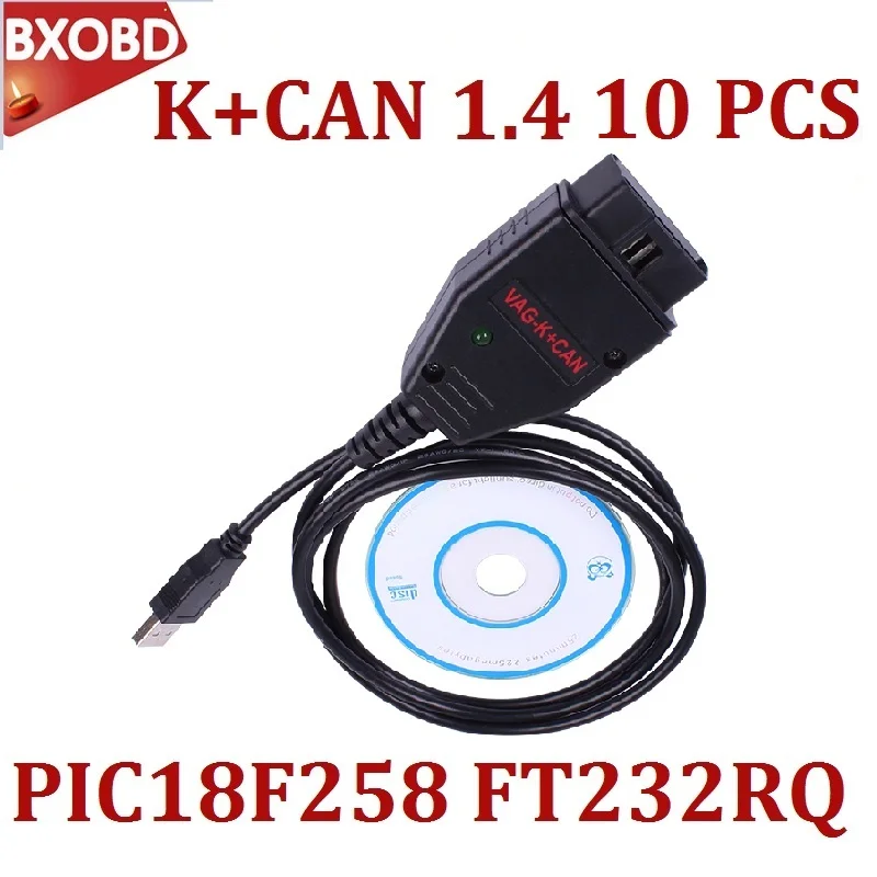 Сканер кодов 10 шт./лот VAG K + CAN Commander 1 4 FT232RQ PIC18F25K80 для K-Line сканер Audi/Seat/V-W | Автомобили
