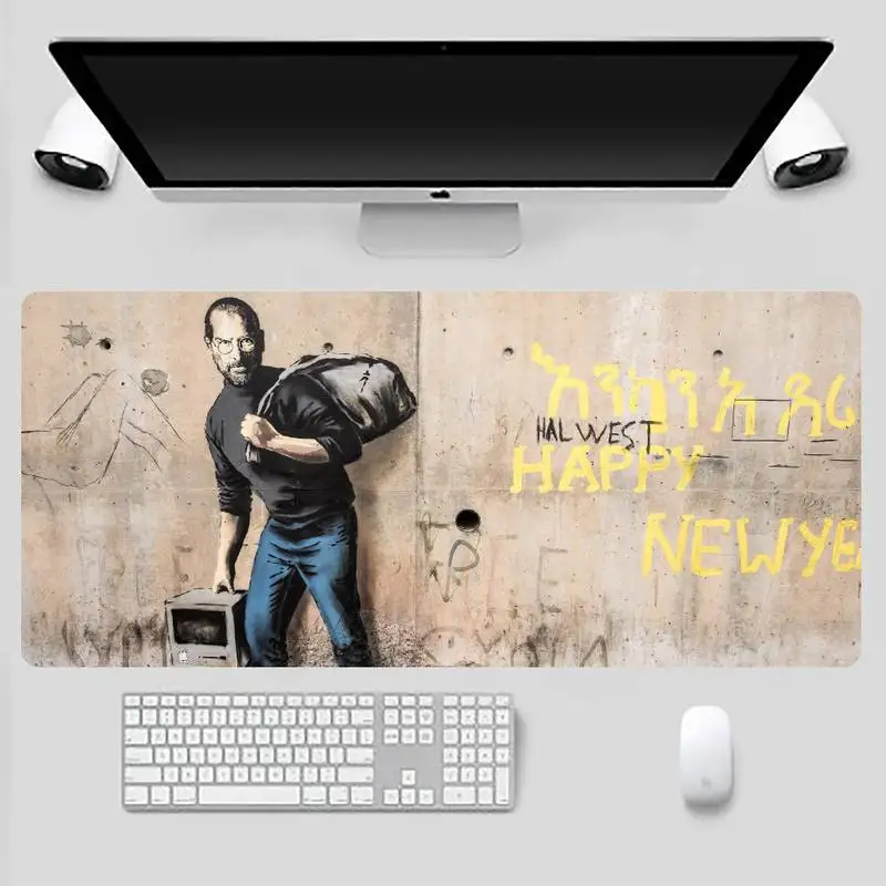 

Graffiti spray fun cool Locking Edge Mouse Pad Game Game Office Work Mouse Mat pad X XL Non-slip Laptop Cushion mouse pad