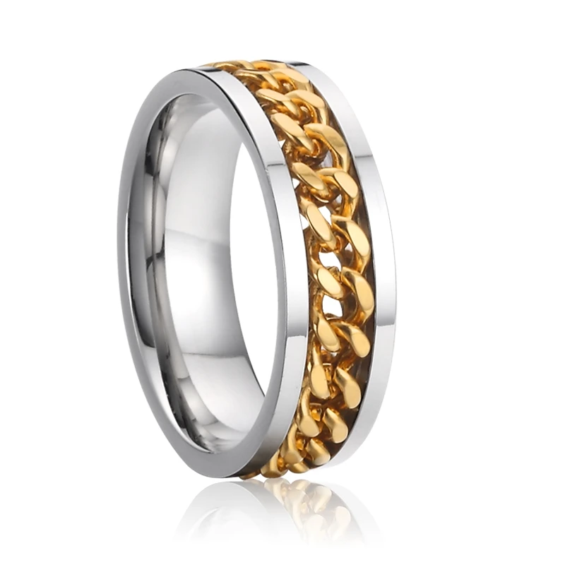 Чистый Титановый стальной Свадебный кольцо обещания кольцо-Ретро Охотники за