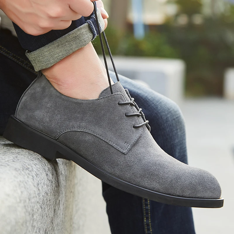 Мужская обувь Обувь из коровьей замши Брендовая модная деловая повседневная