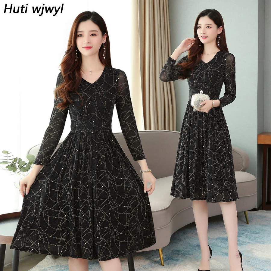 2021 женские ботинки В винтажном стиле Цвет Черный С принтом пляжное платье миди