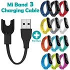 Зарядный USB-кабель для Mi Band 3, сменный шнур для зарядного устройства, умный адаптер для Xiaomi Mi Band 3, зарядный кабель, силиконовый ремешок на запястье