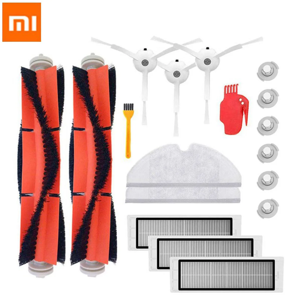 12/16/18 pcs Robot Vacuum Cleaner Side+Rolling Brushes+Filters Replacements for Xiaomi Mi Roborock Vacuum Cleaner Accessories
