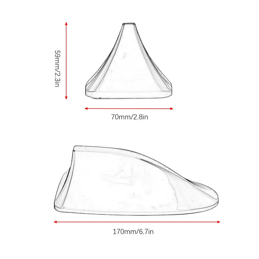 

Universal Car Shark Antenna Auto Exterior Roof Shark Fin Antenna Signal Protective Aerial Car Styling
