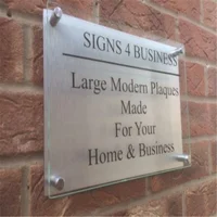 Customized Acrylic Signs with Aluminum Plastic Panel for Your Logo Door Number Signs House Plaques