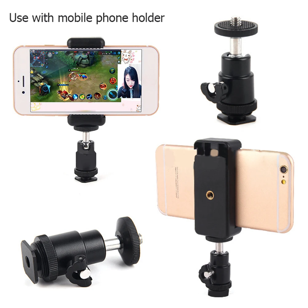 universal moblie phone clip bracket holder mount 14 screw hot shoe phone clip tripod monopod stand for iphone samsung xiaomi free global shipping