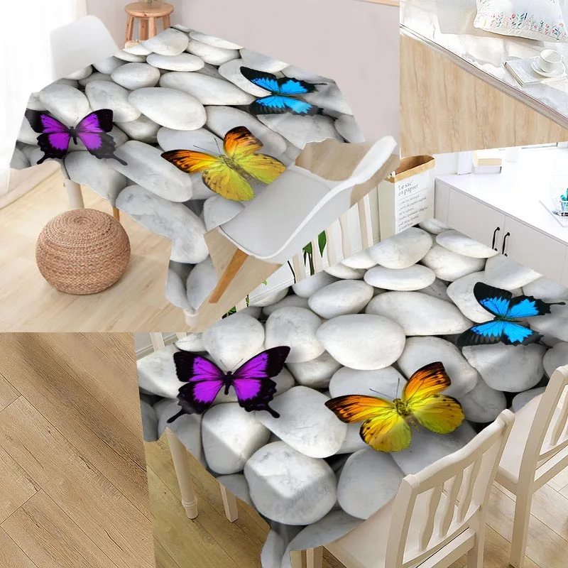 

Best Custom Stones 02 Table Cloth Rectangular Oxford Print Waterproof Oilproof Square Table Cover Party Tablecloth