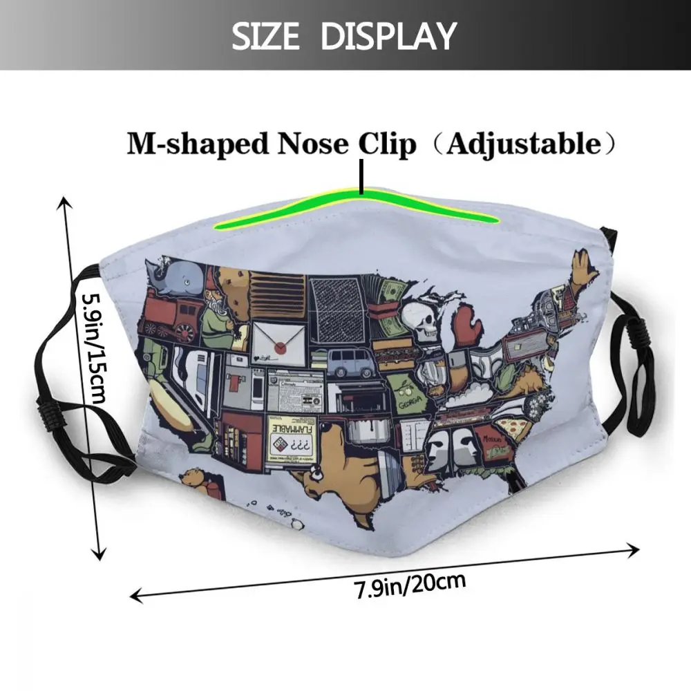 Карта мира национальная Искусство неодноразовая маска для лица цельная против