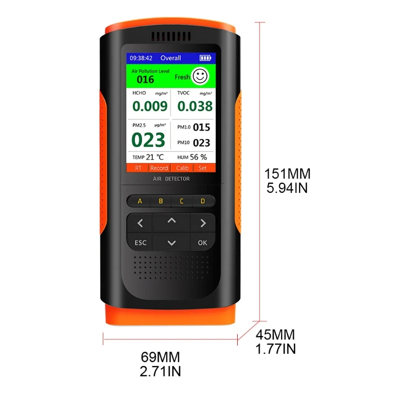

Formaldehyde Detector Air Quality Monitor Portable Display Formaldehyde Detector Ndoor Air Pollution Meter Micro Dust