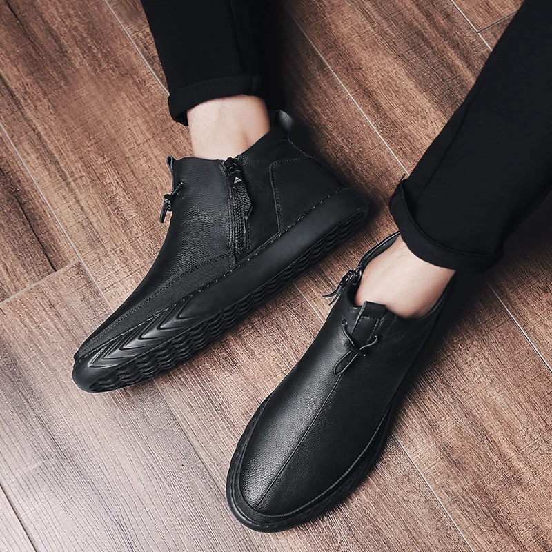 

Мужские повседневные ботинки челси; boty couro; Цвет Черный; masculino; Мужские Ботильоны; hombre dress zapatos; Зимние Мокасины; para