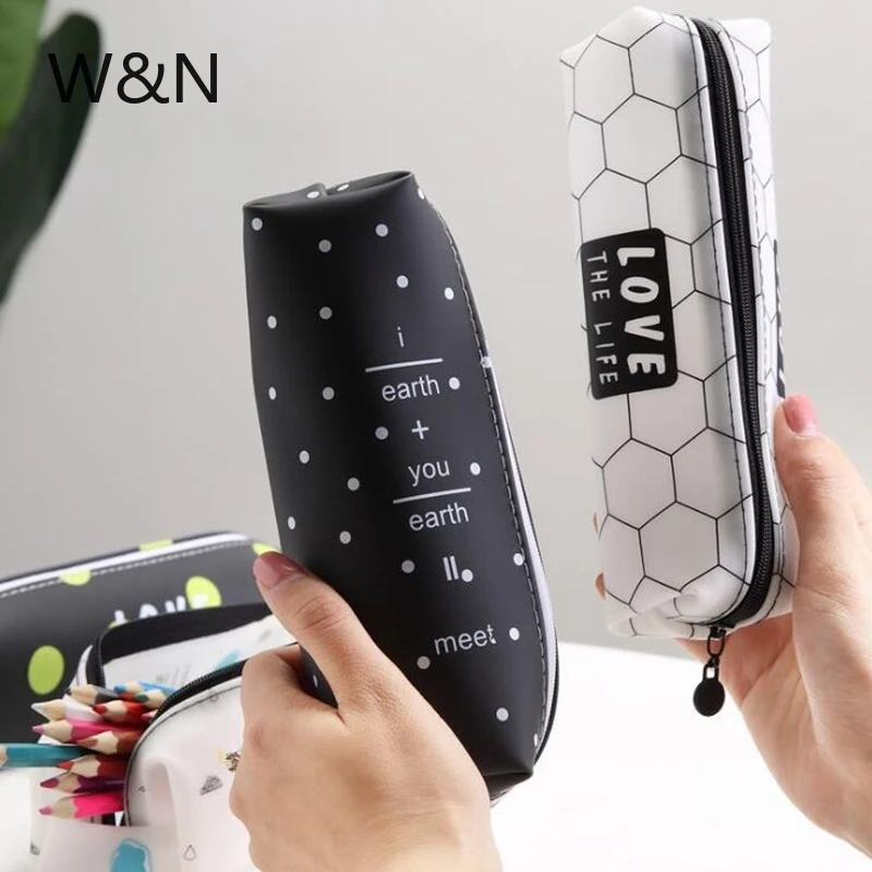 Школьный чехол карандаш из силикагеля для девочек и мальчиков каваи пенал