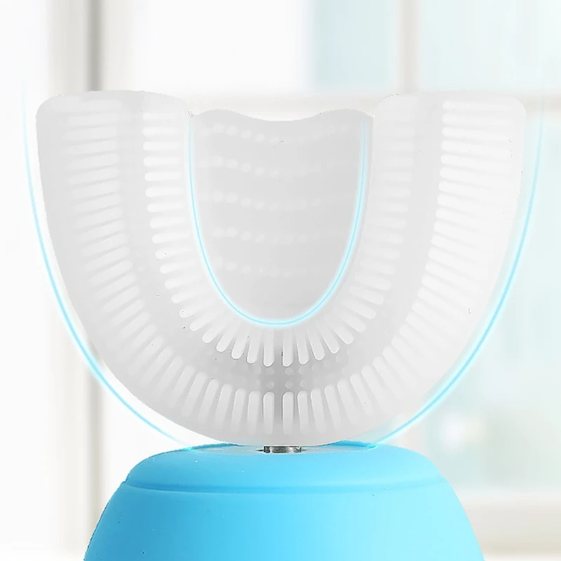 

Children Sonic Intelligent Automatic Electric Toothbrush Rechargeable U Type Toothbrush for 2-14 Year Old Kid