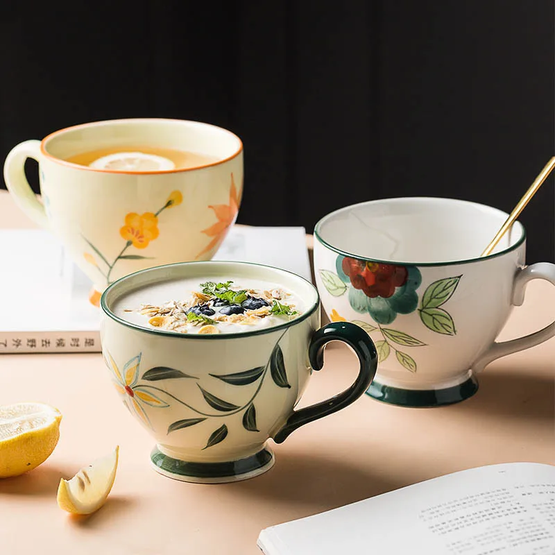 

Керамическая чашка для чая, кофе, послеобеденного чая, ароматизированный чай, чашка для заваривания чая в чашке, фарфоровая чайная чашка, ча...