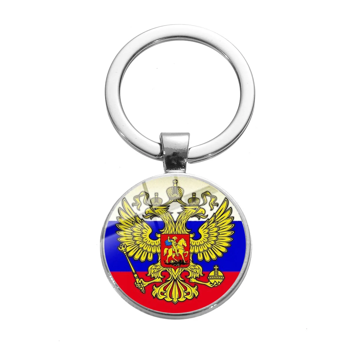 Style 4 SONGDA высокое качество СССР CCCP советский брелок серповидный молоток Россия эмблема коммунизма знак стеклянный камень металлический кулон брелок держатель - Цвет: Style 4