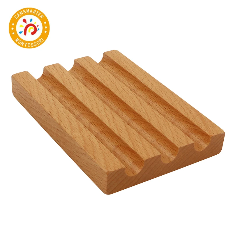 Материал Монтессори деревянный держатель для игрушек 3 карандашей раннего