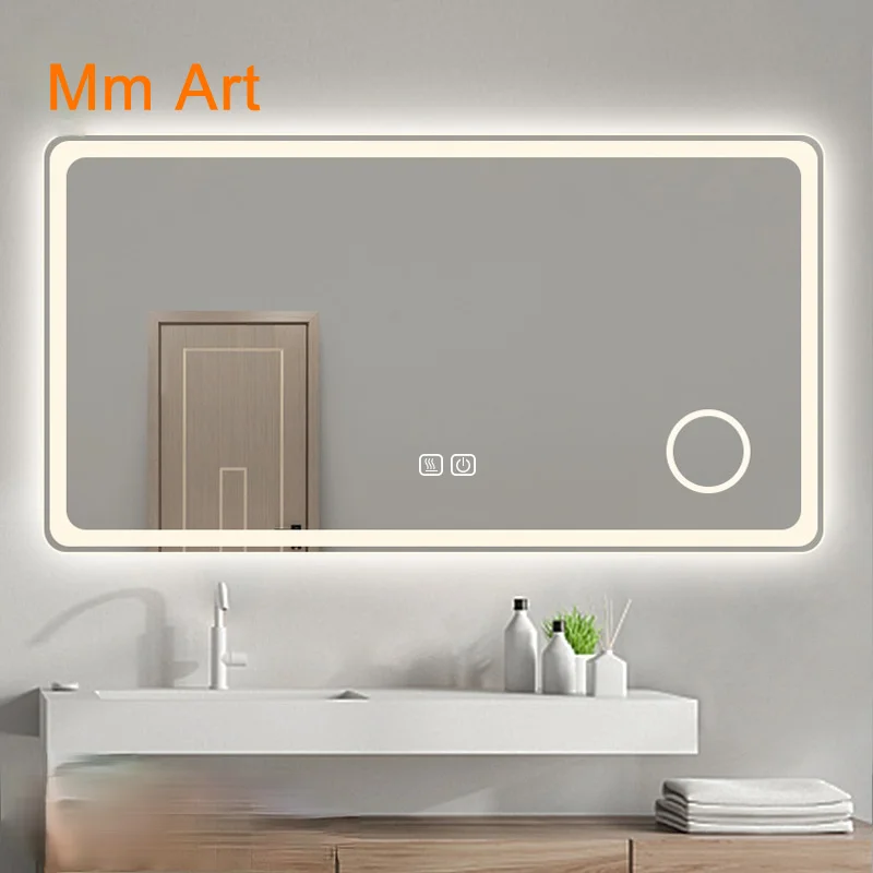 

2021 Factory Price Frameless Bath Vanity Backlit Smart LED Custom Bathroom Mirror