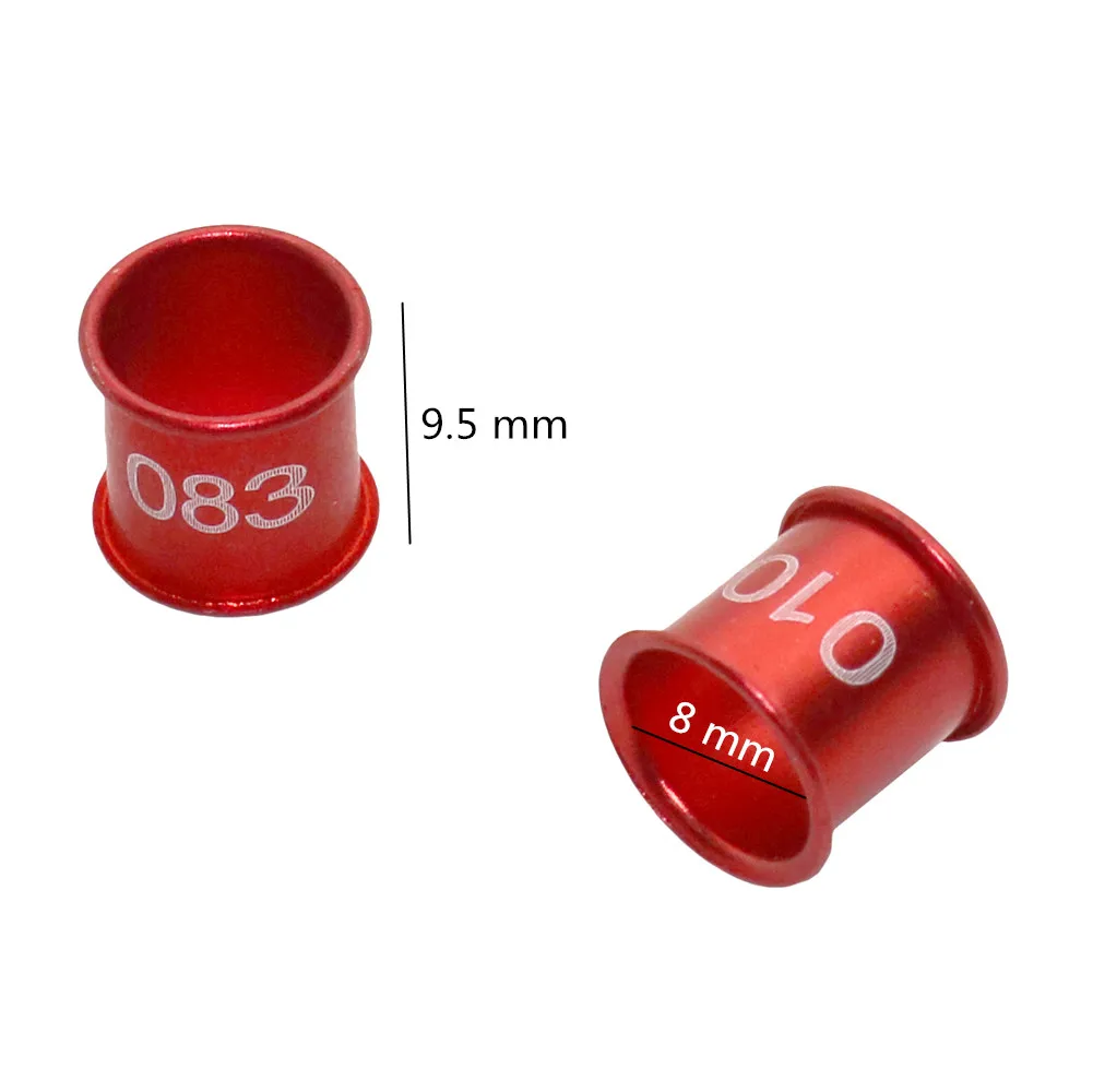 8mm Bird ring Identification pigeons color NO.001-100 Aluminum Digital Rings Pigeon Foot Ring 100 Pcs | Дом и сад