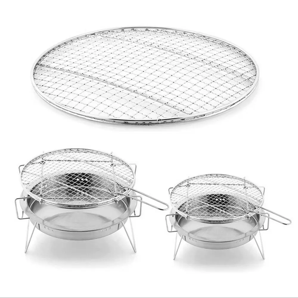 Outdoor Stainless Steel Bbq Grill Small Portable Barbecue Grilled Net Camping Picnic Charcoal Folding | Дом и сад
