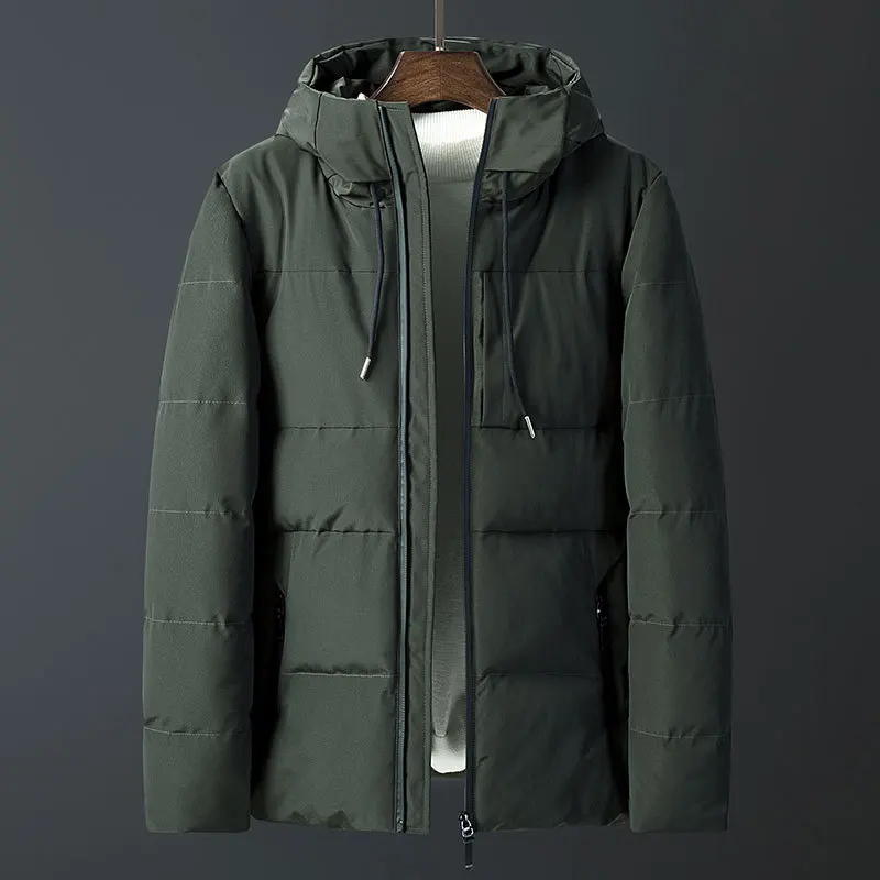 M8859 Army Green Пальто для Хэллоуина, мужская одежда с хлопковой подкладкой, зимняя мужская одежда с капюшоном, облегающая одежда больших размеров, молодежная одежда в Корейском стиле, M8859 - Цвет: M8859 Army Green