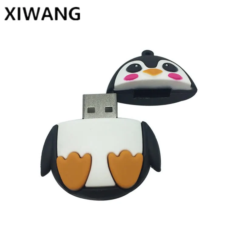 Новинка, usb флеш-накопитель, мультяшный флеш-накопитель, креативный, милый, лиса/сова/пчела, флешка, 4 ГБ, 8 ГБ, 16 ГБ, 32 ГБ, животные, пингвин, usb карта памяти, подарок