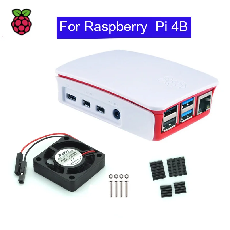 Чехол для Raspberry Pi 4 Model B пластиковый корпус из АБС пластика белый классический