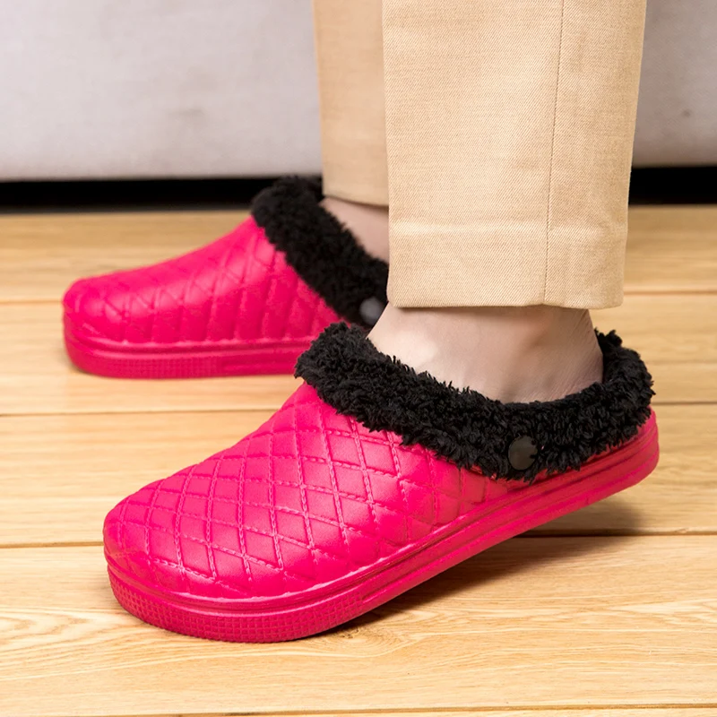 Пуловеры для мужчин и женщин зимние пушистые теплые меховые тапочки