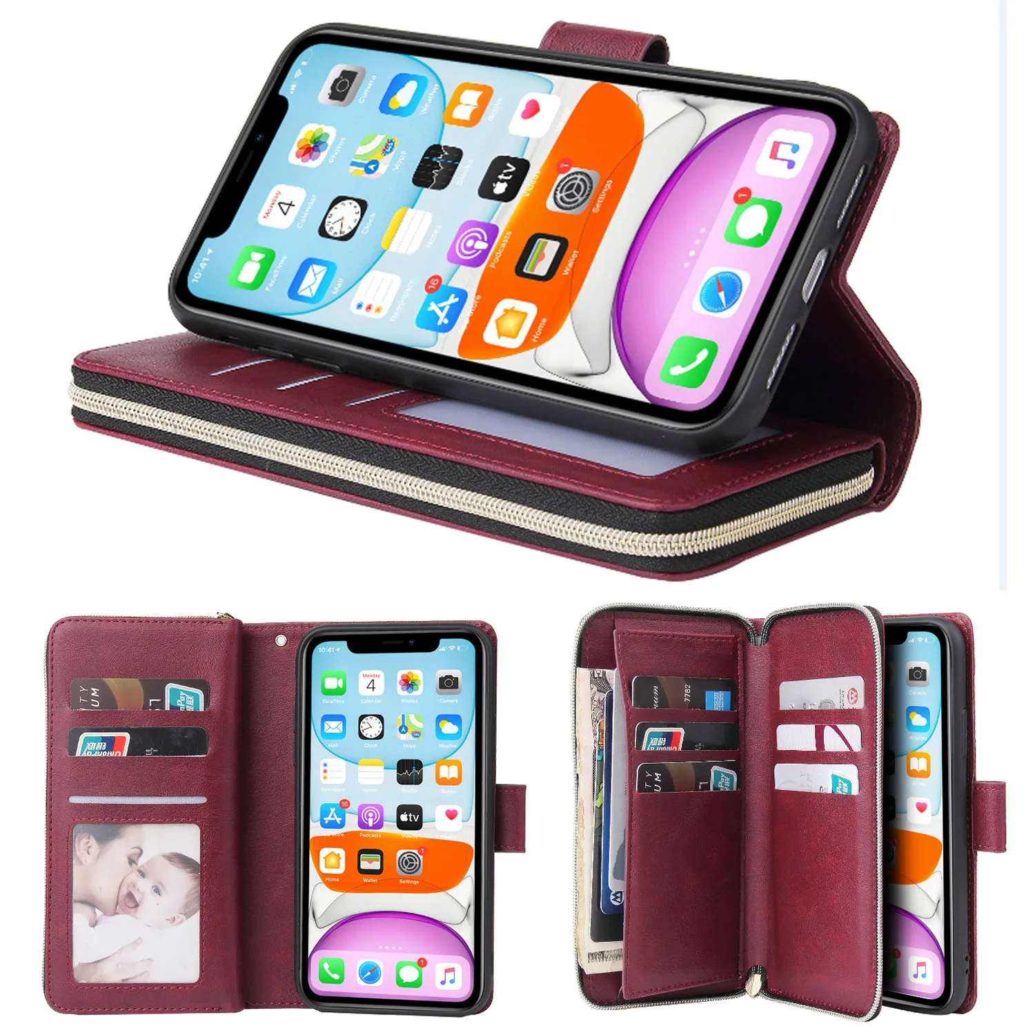 for oneplus nord 2 case zipper luxury leather flip wallet for oneplus nord cover card slot phone cover bag free global shipping