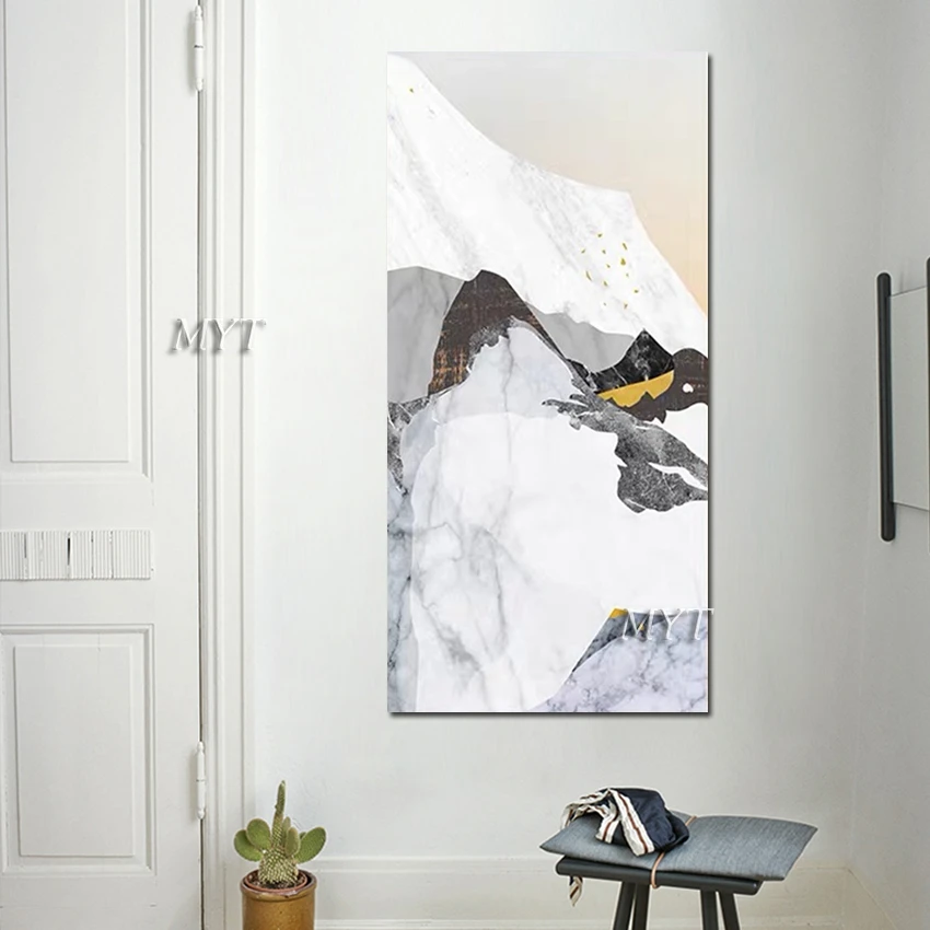 Абстрактный простой дизайн картина маслом Горный пейзаж абстрактная Ручная