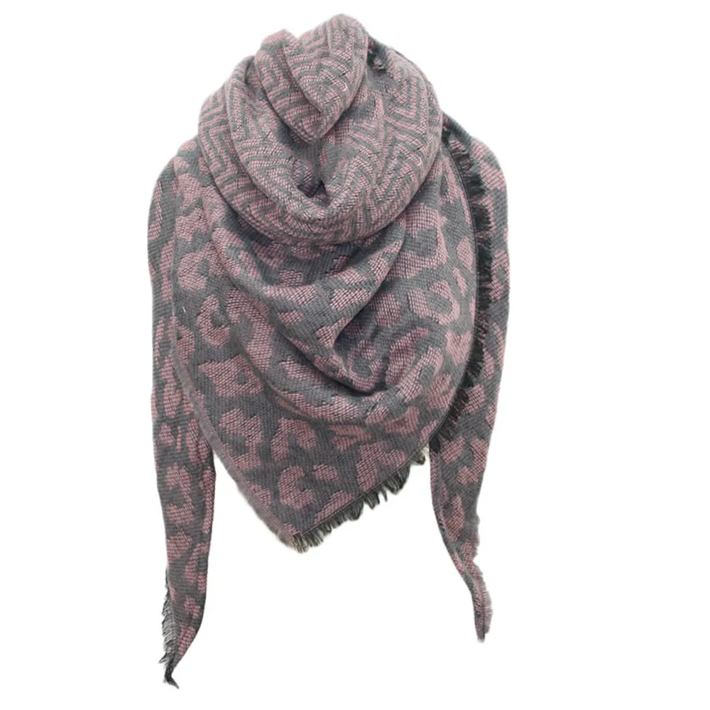 Women Winter Warm Scarf Leopard Print Long Wrap Shawl Scarves Stole Cape Fashion Soft Thicken Neck shawl |