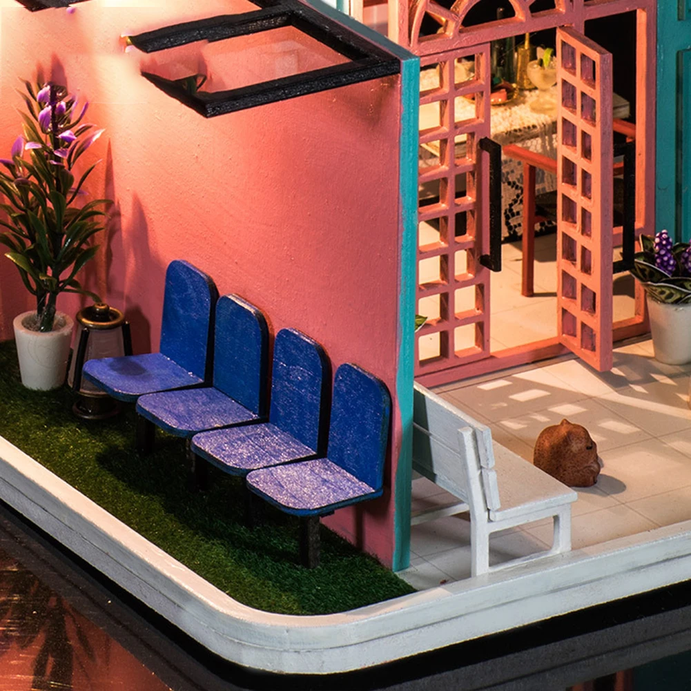

3D Dollhouse Toys Doll House Mini Furniture Wooden Manual Villa Toys Model Kids Birthday for Children Birthday Gifts
