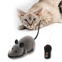 funny remote control rat mouse wireless cat toy novelty simulation plush funny rc electronic mouse dog pet toy for cats toys