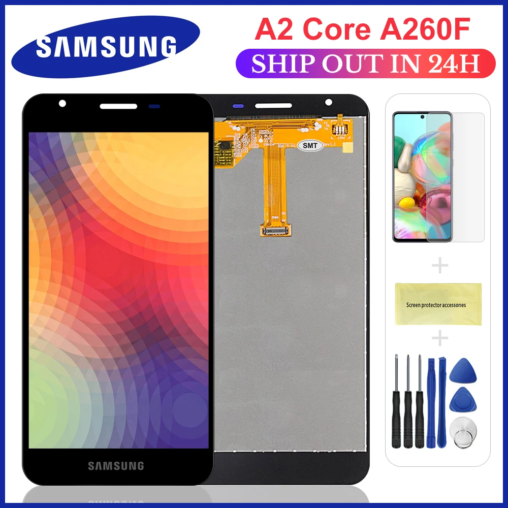 

Дисплей 5,0 дюйма для Samsung Galaxy A260, ЖК-дисплей с сенсорным экраном, дигитайзер в сборе для A2 Core A260 SM-A260F, A260F, ЖК-дисплей