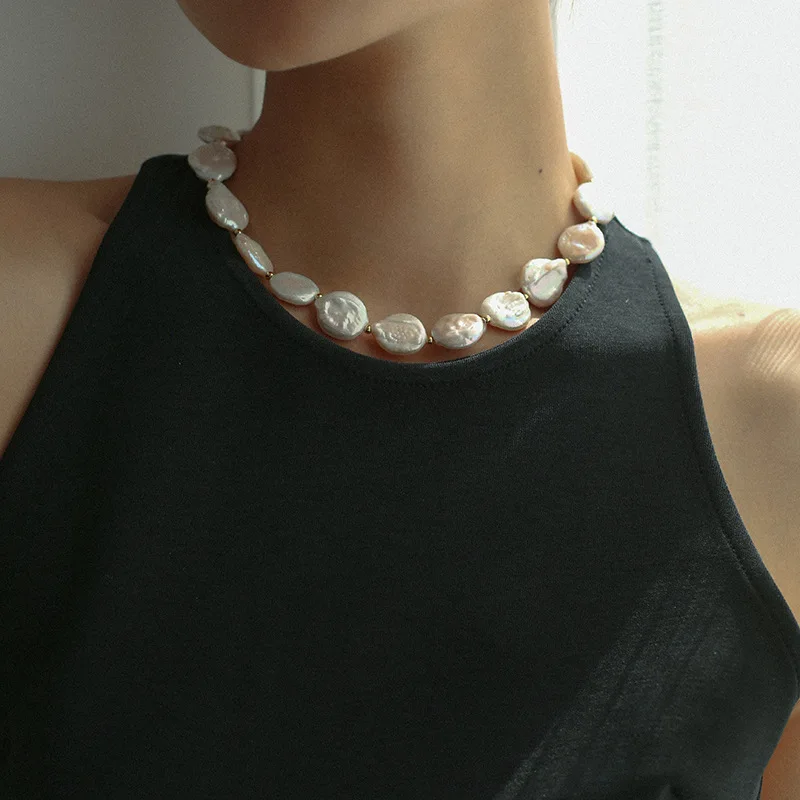 

Natural Balok Pearl and Golden Bean Necklace