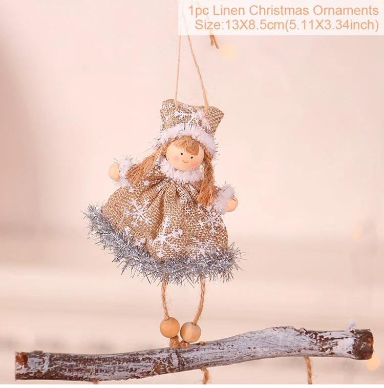 Angel ornaments 8 HUIRAN, Рождественский деревянный поезд, украшения, деревянные рождественские украшения для дома,, Рождественский Декор, подарок для детей, счастливый год - Цвет: Angel ornaments 8
