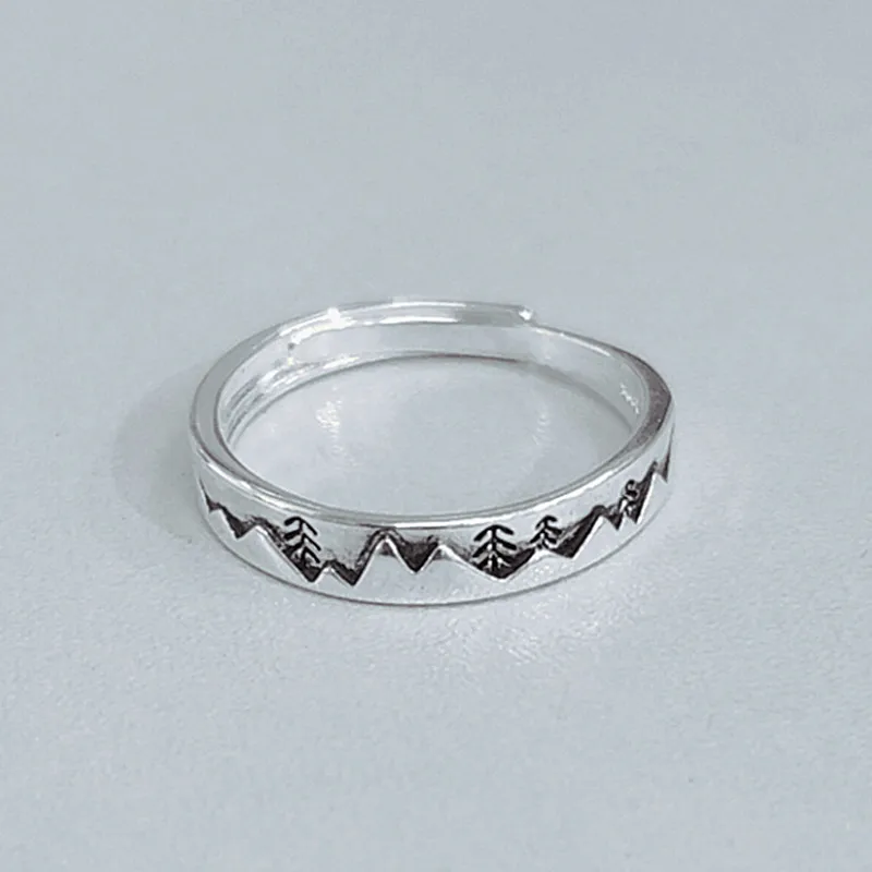 Увеличенные серебряные кольца DreamySky в стиле ретро с деревом для женщин