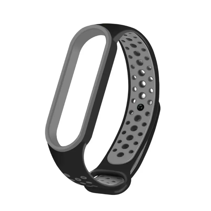 

Silicone Wristband Tri-color Watch Strap Band for Xi-aomi Mi Band 5 Bracelet