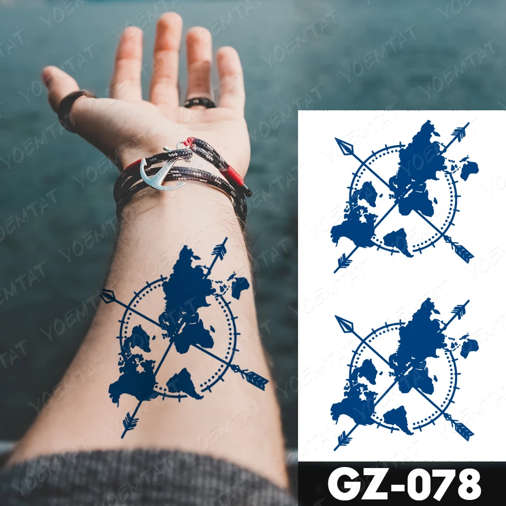 

Juice Lasting Waterproof Temporary Tattoo Sticker Dream Net Elk Moon Clock Cupid Flash Tatto Woman Body Art Blue Ink Fake Tatoo
